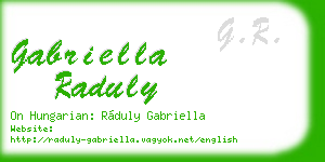 gabriella raduly business card