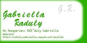 gabriella raduly business card